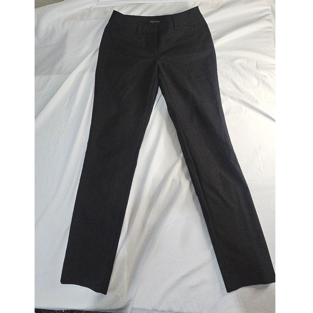 White House Black Market Perfect Form Slim Leg Pants Black Size 0R Workwear 37L‎